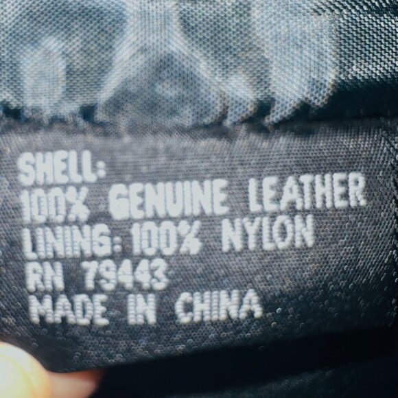 Learsi Women's Black Leather Suede Fringed Moto Vest-Sz. Large-Tie Closure- - Picture 15 of 16